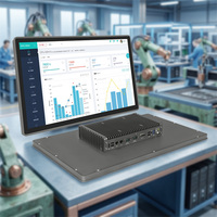 Panel PC Táctil Inteligente para Redes Industriales, IP65, Pantalla Ancha de 23.8 Pulgadas, Panel PC Industrial, DDR4, Salida HDMI, Pantalla Táctil HMI