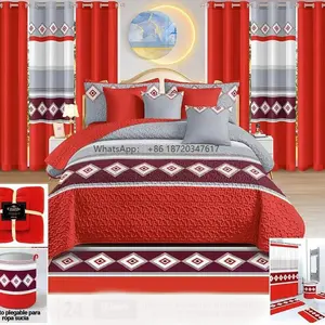 dessus de lit 24 pieces bedspread set with curtains and bathroom set 22 pieces cotton quilted bedspread in stock sheet set