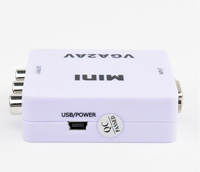 Adaptateur vidéo Full HD 1080P Colusi RCA AV vers VGA femelle avec répartiteur audio 3,5 mm en plastique, fabriqué en Chine