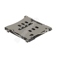 Connecteur de carte Denentech Micro SIM H1.50 en laiton plaqué or 7 broches femelle MS150-T1130-01 pour PCB 12V 2A