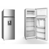 Réfrigérateur moderne à double porte OEM avec distributeur d'eau, faible consommation d'énergie, refroidissement efficace, congélateur supérieur