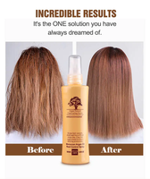 Spray coiffant sans rinçage à l'huile d'argan bio Arganmidas avec protection thermique et texture pour cheveux bouclés