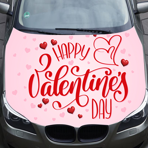 Vente en gros 120x150cm Couverture de capot de moteur de <span class=keywords><strong>voiture</strong></span> durable et résistante à l'usure Conception de la Saint-Valentin Housses de capot de <span class=keywords><strong>voiture</strong></span> colorées - Product Image 6