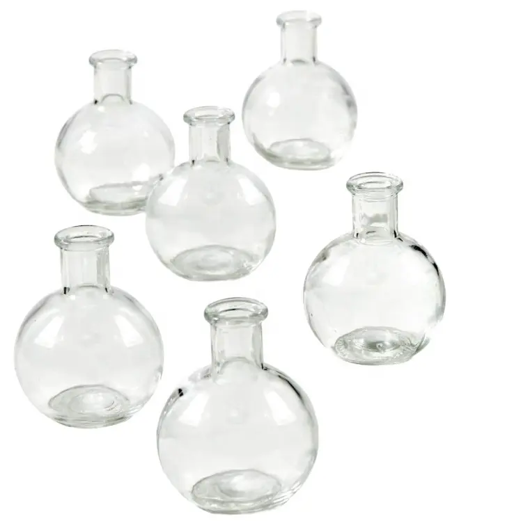 Bouteille de potion en verre transparent en forme de boule, avec bouchon en liège, 50 ml