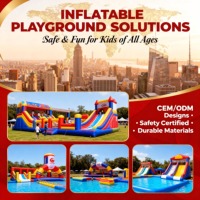 Château gonflable géant personnalisé en PVC pour l'extérieur, avec toboggan, aire de jeux géante, parc à thème commercial