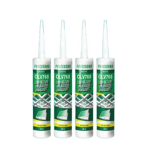 Aksesori Sealant Silikon Cair Asetat Kinerja Tinggi OLV768 Bahan Kimia Bening untuk Akuarium & Kaca Besar