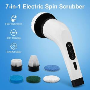 Cepillo <span class=keywords><strong>de</strong></span> <span class=keywords><strong>Limpieza</strong></span> Eléctrico Inalámbrico <span class=keywords><strong>de</strong></span> 7 Cabezales con Cepillos ABS Reemplazables, Diseño Ecológico, para <span class=keywords><strong>Limpieza</strong></span> <span class=keywords><strong>de</strong></span> Coches y Cocinas - Product Image 1