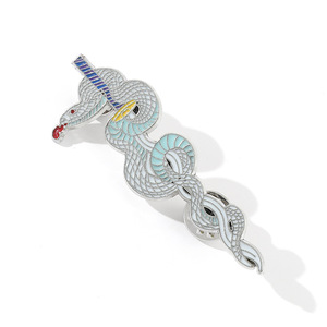 Broche de la serie Demon Slayer de Anime japonés para niños, Hoja para matar fantasmas, accesorio de regalo de aleación chapada en plata - Product Image 6