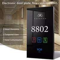 Plaque de porte électronique pour hôtel avec écran tactile LED intelligent Numéro de chambre et affichages «Ne pas déranger» Plaque de porte d'hôtel