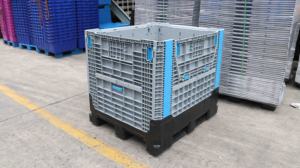 QS fabrika satış ağır plastik katlanabilir palet kasalar toptan meyve kullanımı istiflenebilir katlanabilir palet kutusu - Product Image 5