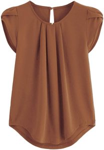 Nouvelle Arrivée Femme : Blouse Plissée Élégante Sans Manches Unie pour Vacances, Style Décontracté - Product Image 5