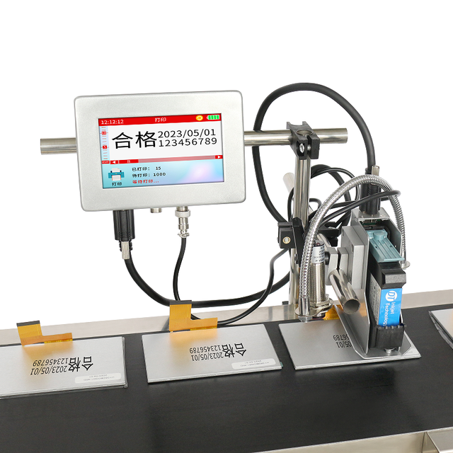 Semi-Automatic Intelligent Carton Coder Label Printer Expiration Date Batch Code TIJ Inkjet Printer 5inch Touch Screen