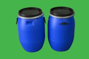 Seau en plastique de qualité alimentaire recyclable à ouverture supérieure de <span class=keywords><strong>60</strong></span> L en HDPE <span class=keywords><strong>bleu</strong></span>, barils à lait avec anneaux en fer, écologiques et étanches - Product Image 3