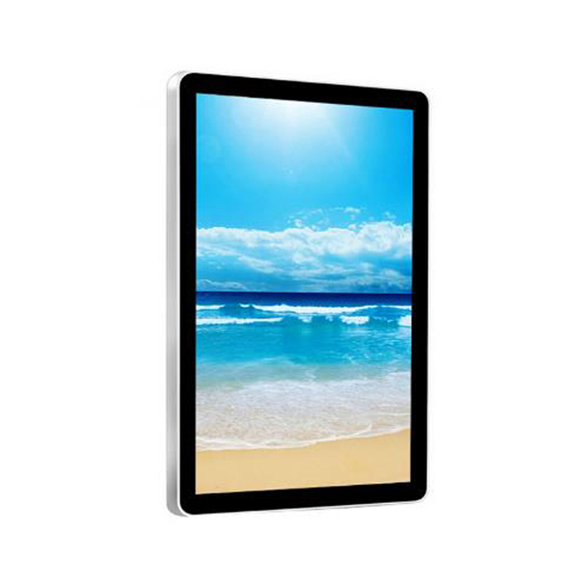 VETO 27 32 43 49 Inch Android 4K Ultra Thin Elevator Wall Mounted Advertising Lcd Touch Screen Digital Signage Display