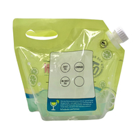 Nouveau design de sac à eau avec bec verseur pour limonade bière jus impression personnalisée pochette à eau pour emballage de liquide en plastique 3L 5L