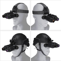 Binoculares de Visión Nocturna Infrarrojos de Largo Alcance 4K de 10x y 850nm con Pantalla 3D de Doble Pantalla para Montar en Casco