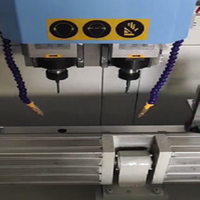 Machine de perçage et de fraisage CNC à double tête pour profilés aluminium / Routeur de copie CNC pour la fabrication de fenêtres et de portes en aluminium