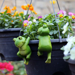 Ornements de jardin en résine, grenouille et lapin, décorations pour pots, pour intérieur et extérieur - Product Image 2