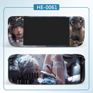 Steam Deck Skin Protector HE-0138 Floral Checkered Design Full Coverage PVC Protective <b>Film</b> - Product Image 5