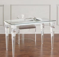 Fabricant de pieds de table de taille personnalisée, accessoires de mobilier de maison moderne transparents en PMMA, ensemble de 4 pièces en acrylique solide pour salle à manger