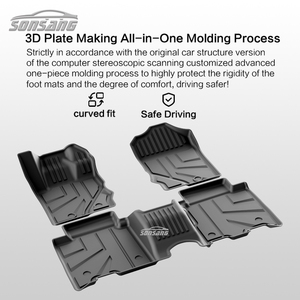 Tapetes de Piso 3D TPE para Todo Clima SONSANG, Tapetes Impermeables Antideslizantes para Automóviles, Tapetes para <span class=keywords><strong>Maletero</strong></span> de Ford Bronco - Product Image 2