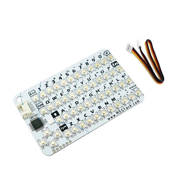 Chipboard M5stack Unit CardKB v1. 1 Official Mini 50-key Qwerty IoT Keyboard Atmega8a MCU I2C RGB LED Programmable Uiflow