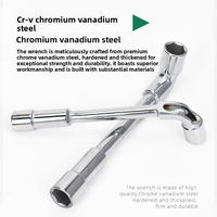 Llave de tubo métrica en forma de L y 7, hexagonal externa de doble cabezal, 6-24 mm, herramienta de reparación automotriz antideslizante de alto torque, resistente al desgaste