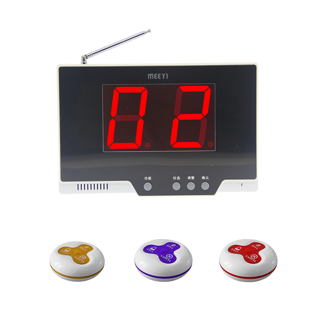 MEEYI Restaurant Buzzer Cafe Shop Menu-Holder Paging Table Calling Button System