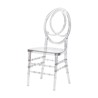 Chaises empilables en acrylique transparent de luxe XYBF pour hôtels, mariages et événements