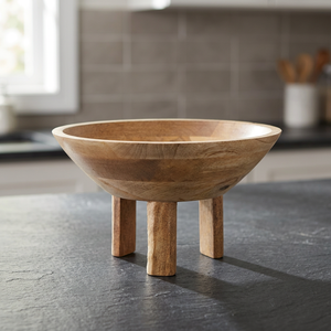Bol décoratif en bois à motif animalier SB-021 |   Design artisanal de style moderne du milieu du siècle |   Ensemble de 3 pièces |   Aqudus Saleem - Product Image 3