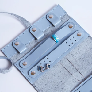 Estuche de Viaje para Joyas de Cuero Sintético YY, Organizador Enrollable para Anillos, Aretes <span class=keywords><strong>y</strong></span> Collares - Product Image 4