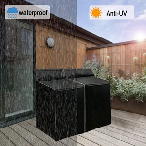 Fodera per lavatrice in <span class=keywords><strong>tessuto</strong></span> Oxford 420D resistente all'acqua con rivestimento frontale per lavasciuga copri asciugatrice - Product Image 3