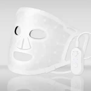 Çift çip 620Nm 850Nm esnek yumuşak Anti kırışıklık kırmızı ışık tedavisi Led yüz maskesi silikon Led ışık terapisi yüz için maske