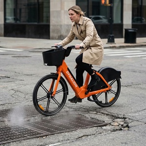Bicicleta Eléctrica Inteligente de Bajo Mantenimiento para Compartir en la Ciudad, con Frenos Dobles, Resistente, para Desplazamientos Urbanos y Conexiones con el Metro - Product Image 5