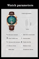 Bracelet en cuir lumineux carré grand cadran automatique montre mécanique Tourbillon squelette Logo personnalisé chronographe calendrier