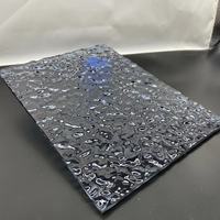 Feuille de flûte ps en relief clair gpps feuille de motif en polystyrène décorée pour porte de douche