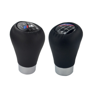 Poyracing Car Gear <b>Knob</b> Leather 5-6 Speed Manual <b>Shift</b> BMW 1 3 5 6 Series Ergonomic Design - Product Image 3