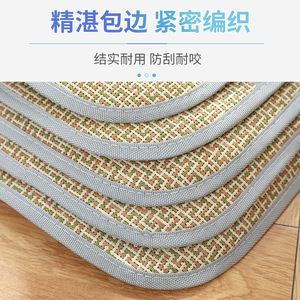 Summer Cooling Mat For <b>Dogs</b> Extra Large Breathable Rattan <b>Pad</b> Summer Ice Cream Color Rectangle Pet Mat - Product Image 2
