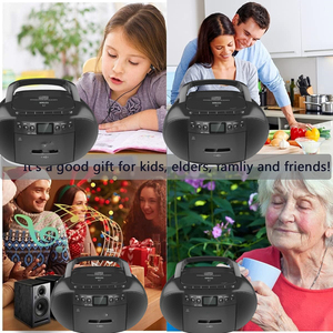 Système audio mural stéréo avec télécommande anti-poussière, haut-parleur Bluetooth, lecteur CD, radio et batterie rechargeable USB - Vente flash - Product Image 3