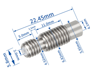 E3D <span class=keywords><strong>V6</strong></span> Hotend + dissipateur thermique bimétallique pour <span class=keywords><strong>v6</strong></span> Prusa voron, dissipateur thermique direct court à distance, gamme 1,75 mm pour l'alimentation de l'extrudeuse d'imprimante 3D - Product Image 3