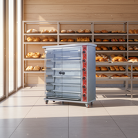 Vigevr Four à rôtir à gaz vertical à double porte de 2 à 8 tiges Machine à rôtir commerciale pour poulet rôti Four à rôtir pour poulet
