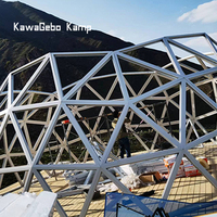 Kawagebo Kamp 7M Double-Pane Glass Party Trade Show Luxury Glamping Igloo Hotel Greenhouse Géodesic Dome Tent House