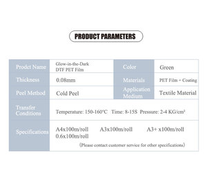 Película PET de Alta Calidad para Impresión DTF, Rollo de 30cm*100m 60cm*100m, Película DTF que Brilla en la Oscuridad - Product Image 6