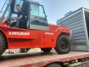 Carretilla elevadora de 18 <span class=keywords><strong>20</strong></span> toneladas para camión elevador de contenedores vacíos para muelle de puerto, carretilla elevadora de servicio pesado diésel con posicionador de horquilla de CA de cabina completa - Product Image 6