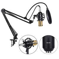 Ensemble de microphone et de support pliable professionnel PYJ, qui peut être utilisé pour la diffusion sur le web, la production vidéo, le studio d'enregistrement
