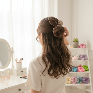 Vendita calda di tendenza retrò velluto peluche fasce per capelli graziosi accessori colorati per donne e bambini decorazione dei capelli all'ingrosso - Product Image 3