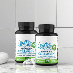 כמוסות קולגן עם חומצה היאלורונית וויטמין C לתוסף תזונה לשיער, עור ומפרקים, תמיכה בייצור OEM - Product Image 2