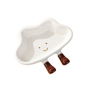 Plato Creativo de Porcelana con Diseño de Pan de Dibujos Animados para Niños, Apto para <span class=keywords><strong>Microondas</strong></span>, para Salsas, Barbacoa y Hot Pot - Product Image 5