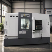 Tour CNC à double tourelle WT100 de haute précision, centre d'usinage-fraisage à axe Y, commande CNC FANUC automatique pour composants complexes