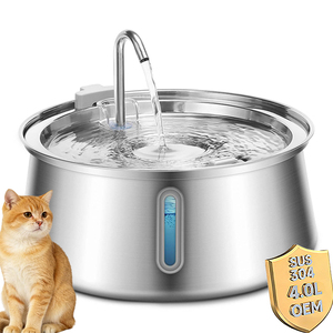 <span class=keywords><strong>Fontaine</strong></span> <span class=keywords><strong>à</strong></span> <span class=keywords><strong>Eau</strong></span> pour Chat en Acier Inoxydable 4 L, Distributeur Automatique Ultra Silencieux pour Animaux de Compagnie, avec Filtre pour <span class=keywords><strong>Fontaine</strong></span> <span class=keywords><strong>à</strong></span> Chat - Product Image 1